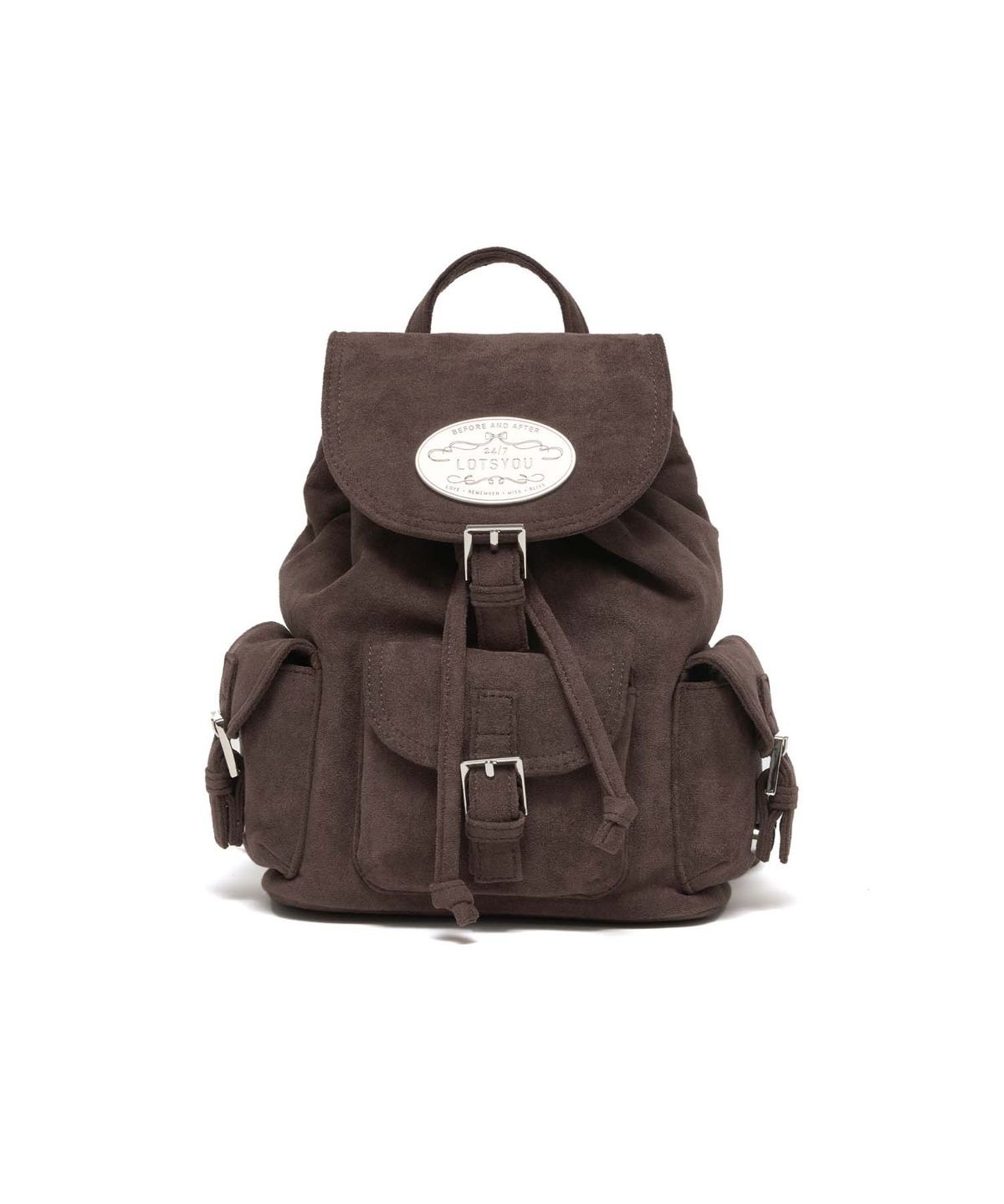 LOTSYOU】Nostalgia chubby Backpack Leather Black LOTSYOU