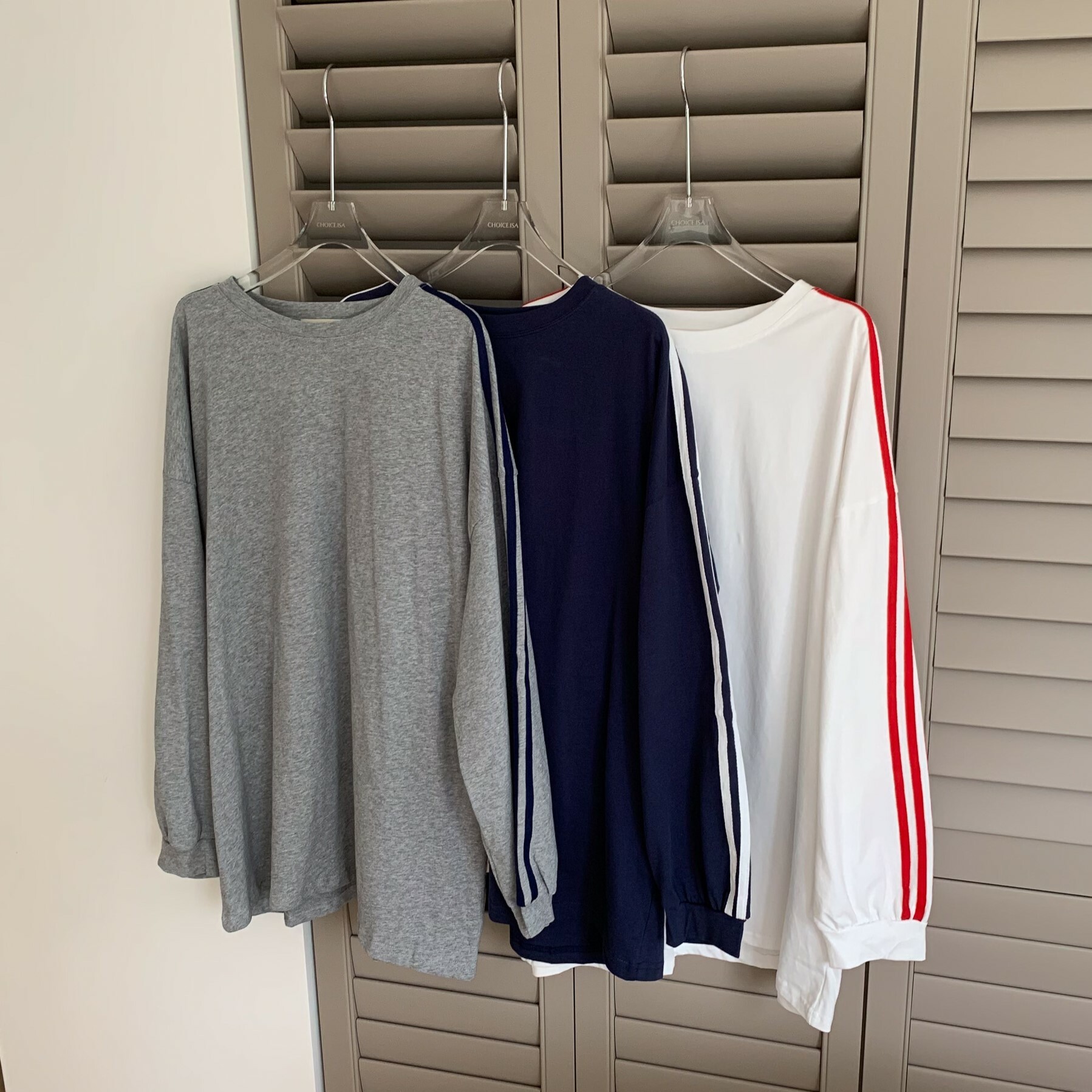 ISA_Sporty Chic 美式寬鬆長袖TEE_48048