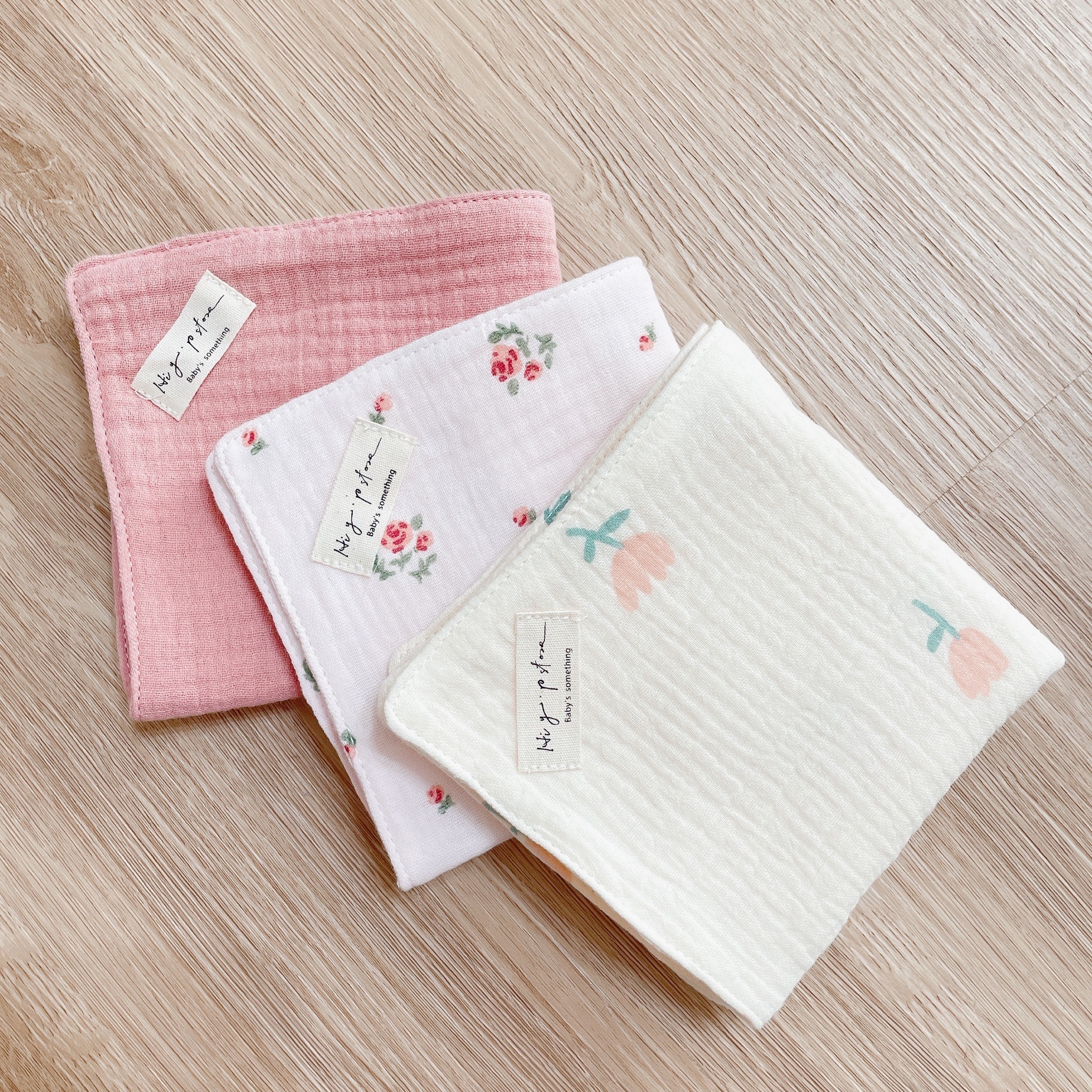 Hi Y.P store-手作六層紗紗布巾-夢幻小花(3件組)