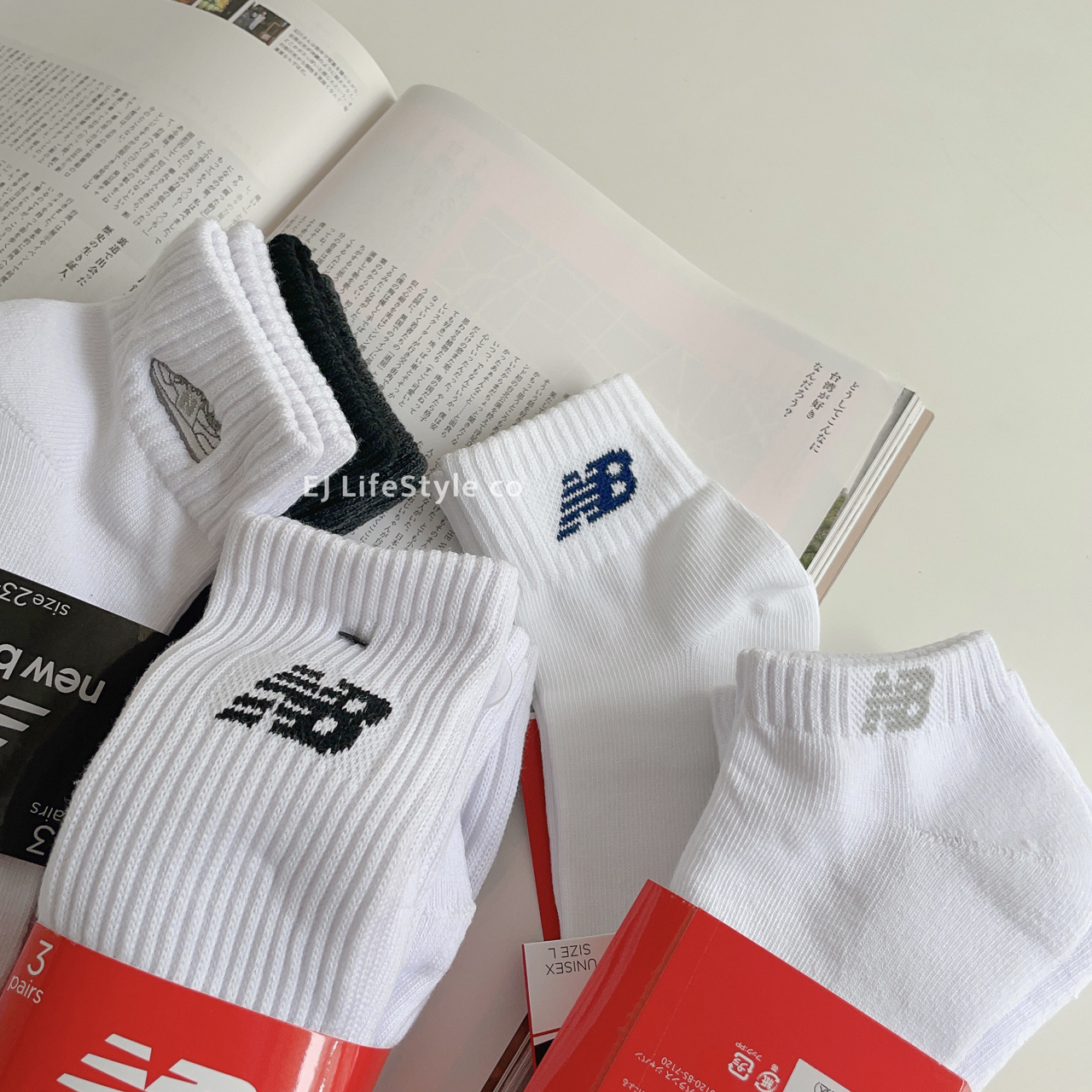 New Balance 中筒襪 長襪 黑色 / 現貨