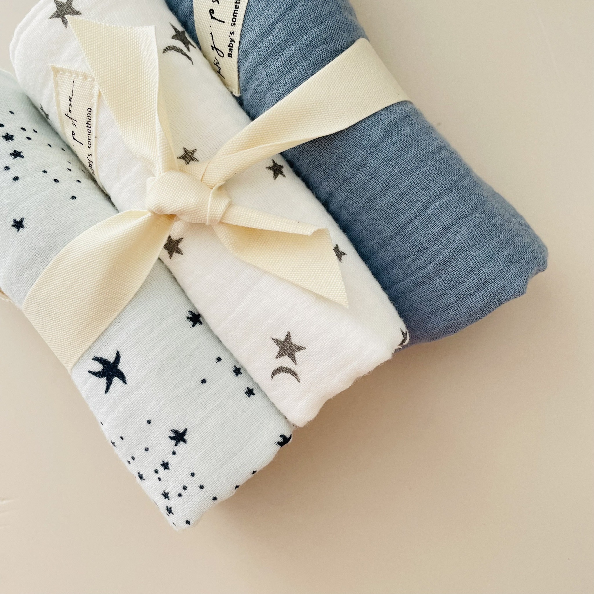 Hi Y.P store-手作六層紗紗布巾-星空系列(3件組)