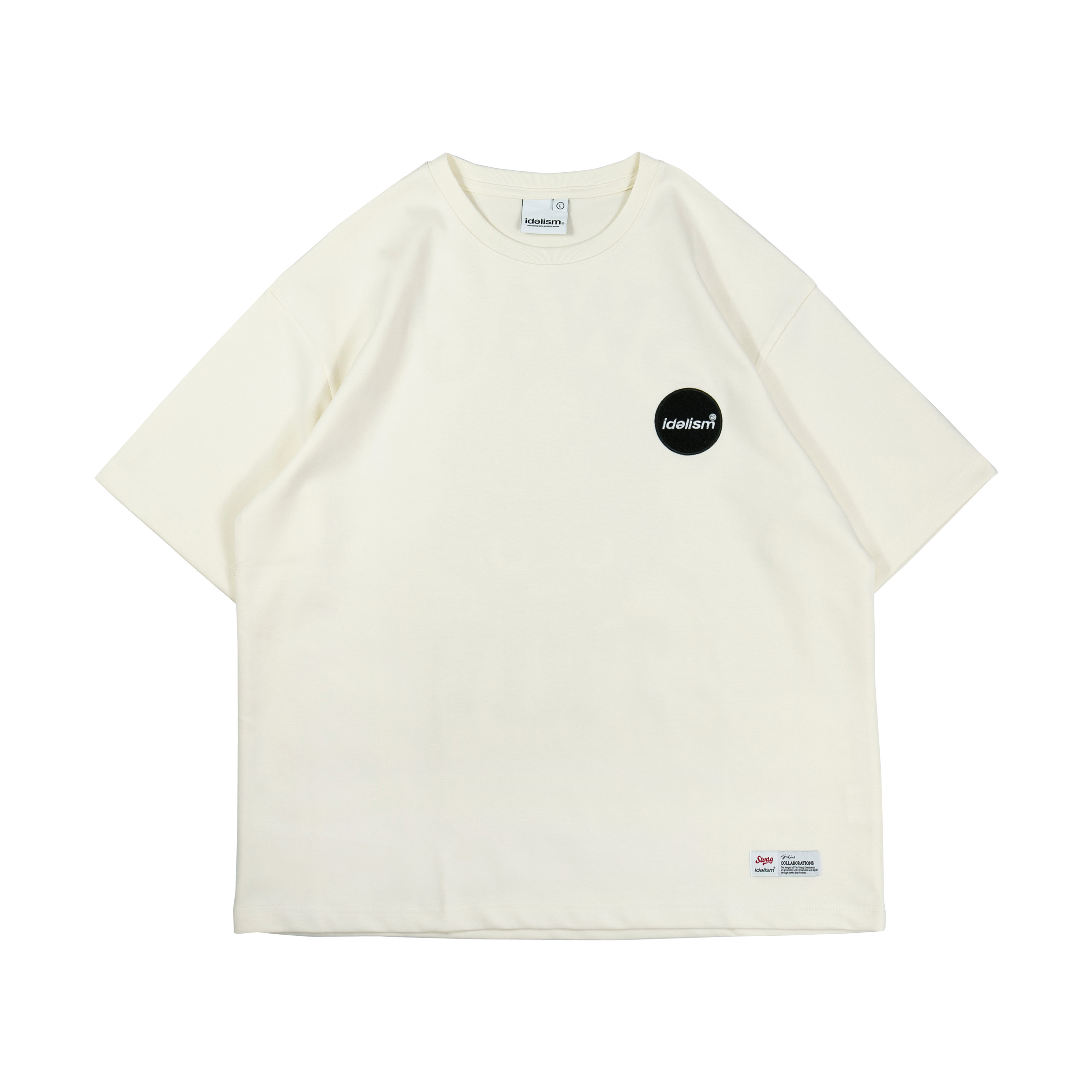 idealism X JinLio X Swag Macau " GRAPHIC TEE " 白色 黑灰色 魔鬼氈布章短T【ID24090】