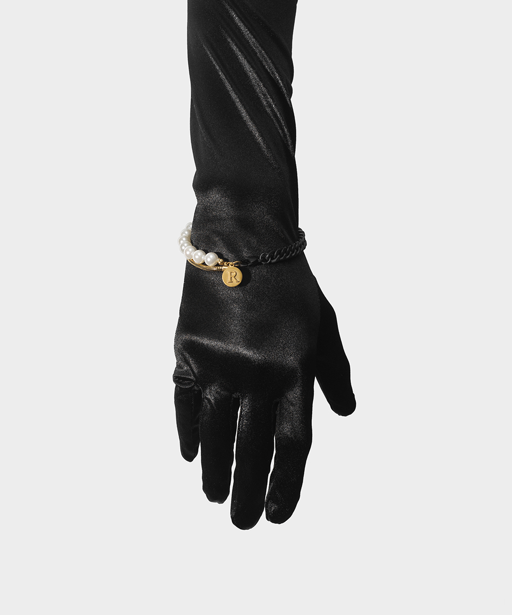 RECOVERY 珍珠蛇鍊手鍊 (亮金)