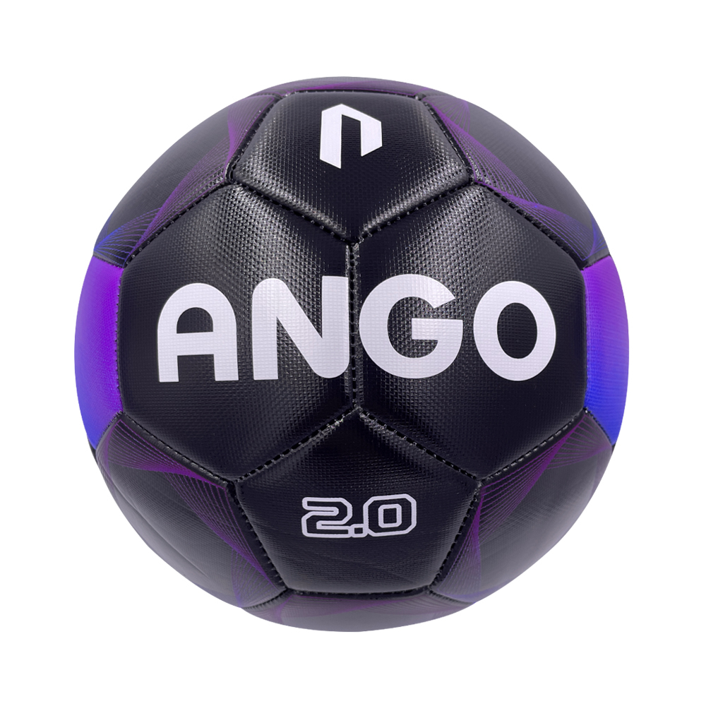 【ANGO】車縫TPU 2.0 足球  黑紫色 4號球