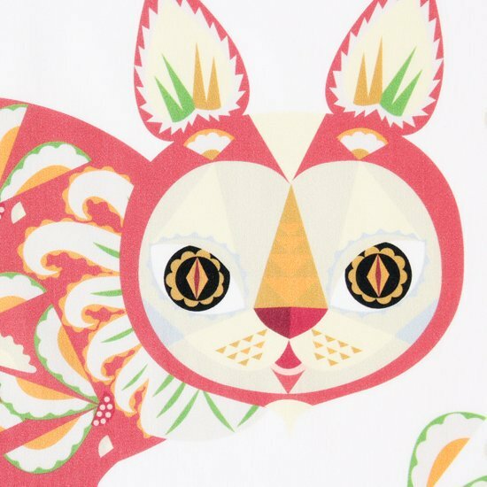 KLAUS HAAPANIEMI 繪畫印花手巾＿棕貓