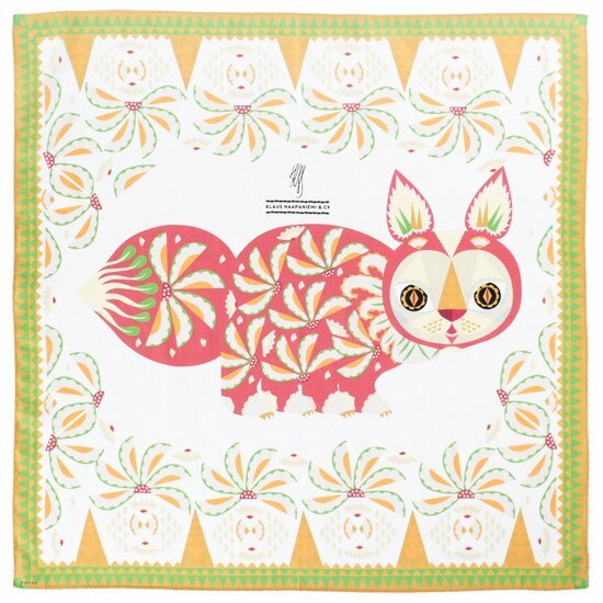 KLAUS HAAPANIEMI 繪畫印花手巾＿棕貓