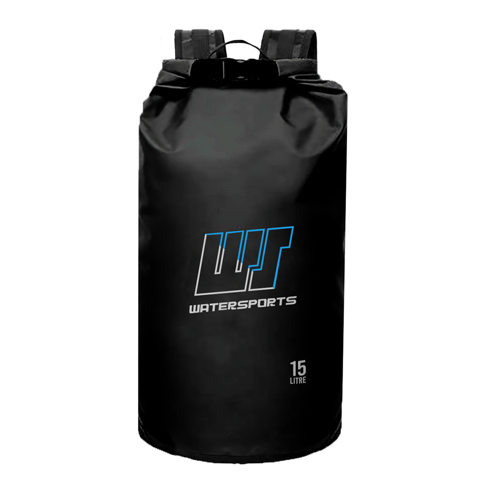 PVC 圓桶防水背包 15升 - 黑