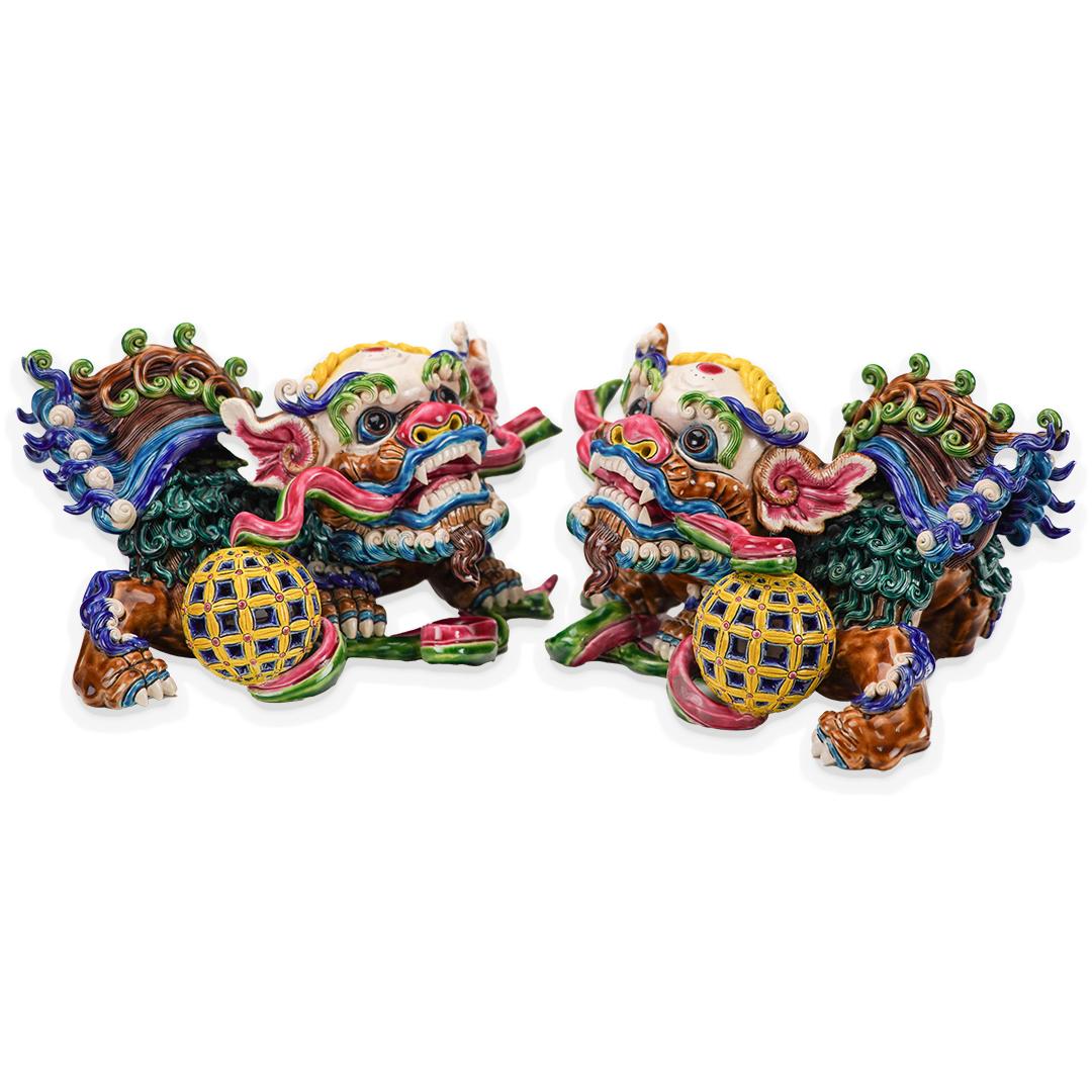 台灣國寶交趾陶｜鎮樑獅｜守護家園的交趾陶藝術品