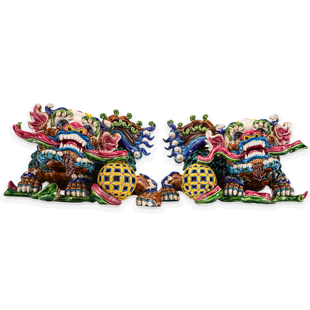 台灣國寶交趾陶｜鎮樑獅｜守護家園的交趾陶藝術品