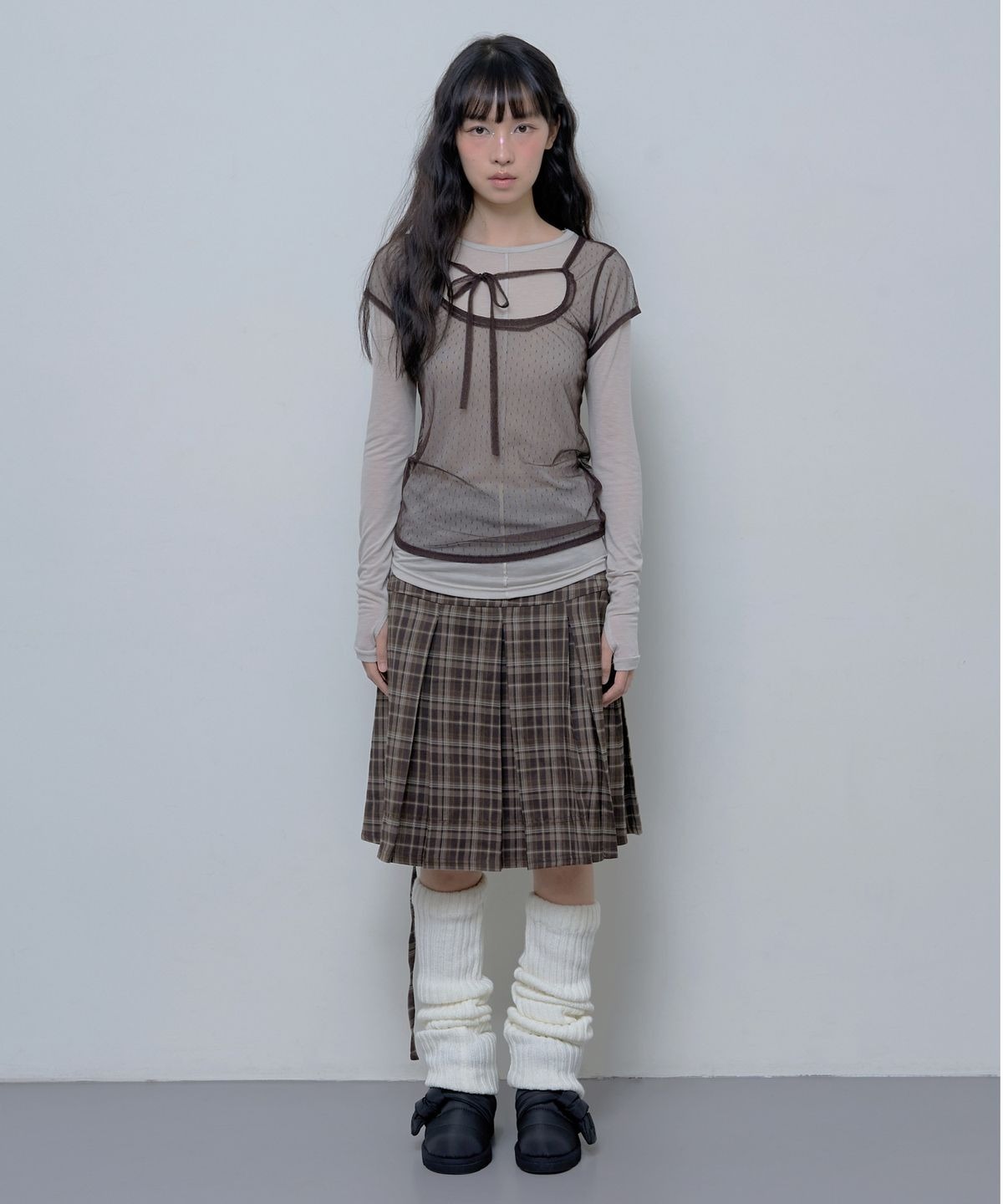 NASTY FANCY CLUB) 3-WAY DOT LAYERED LONG SLEEVE｜3color