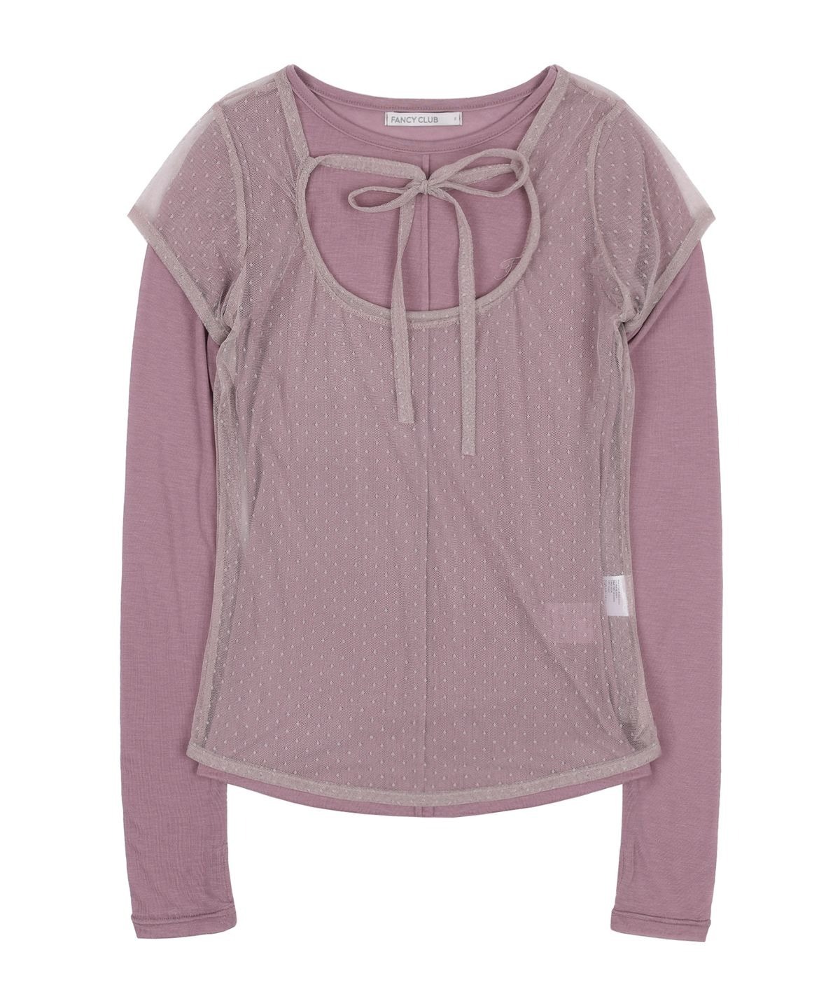 NASTY FANCY CLUB) 3-WAY DOT LAYERED LONG SLEEVE｜3color