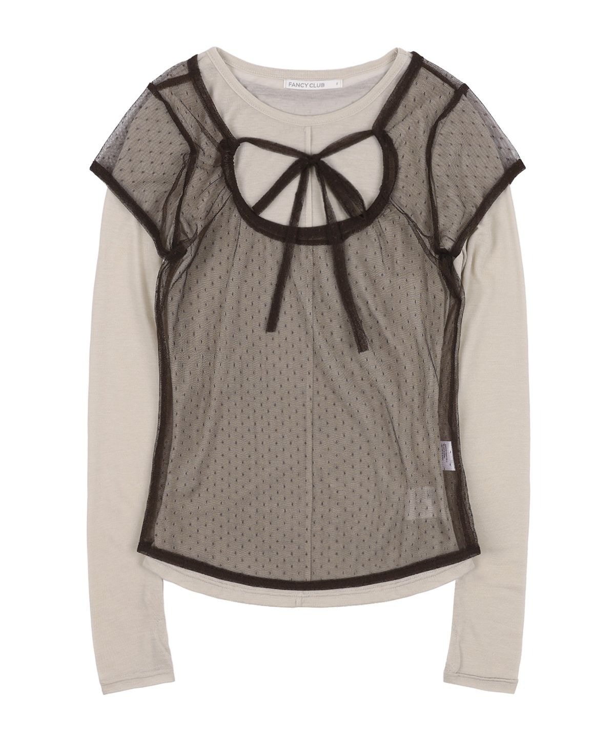 ★FANCY CLUB★ 3WAY Dot Layered Long Sleeve BLACKF25QB071 F2 MUSINSA | FANCY CLUB 3-WAY Dot Layered Long Sleeve (BLACK)_
