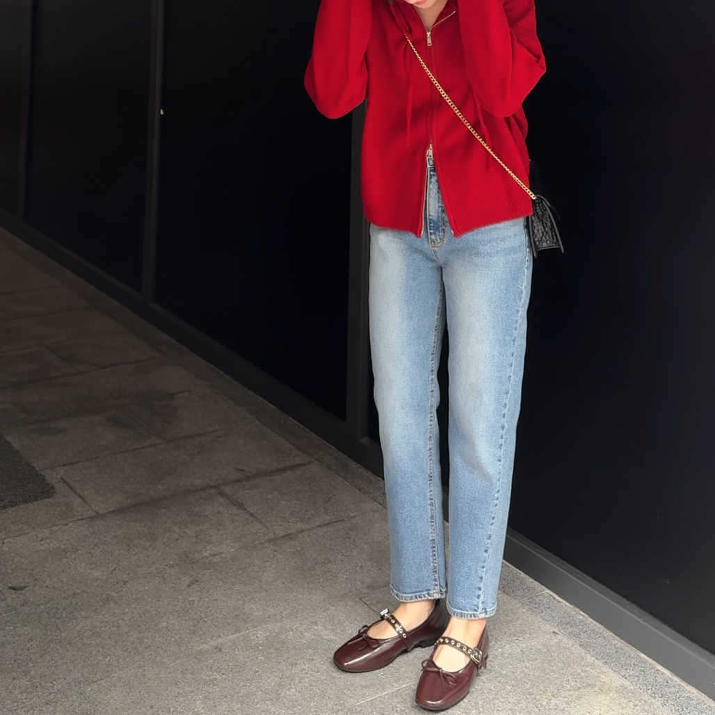 E14刷色牛仔微彈小腳褲(藍/熱賣款最後一件S)