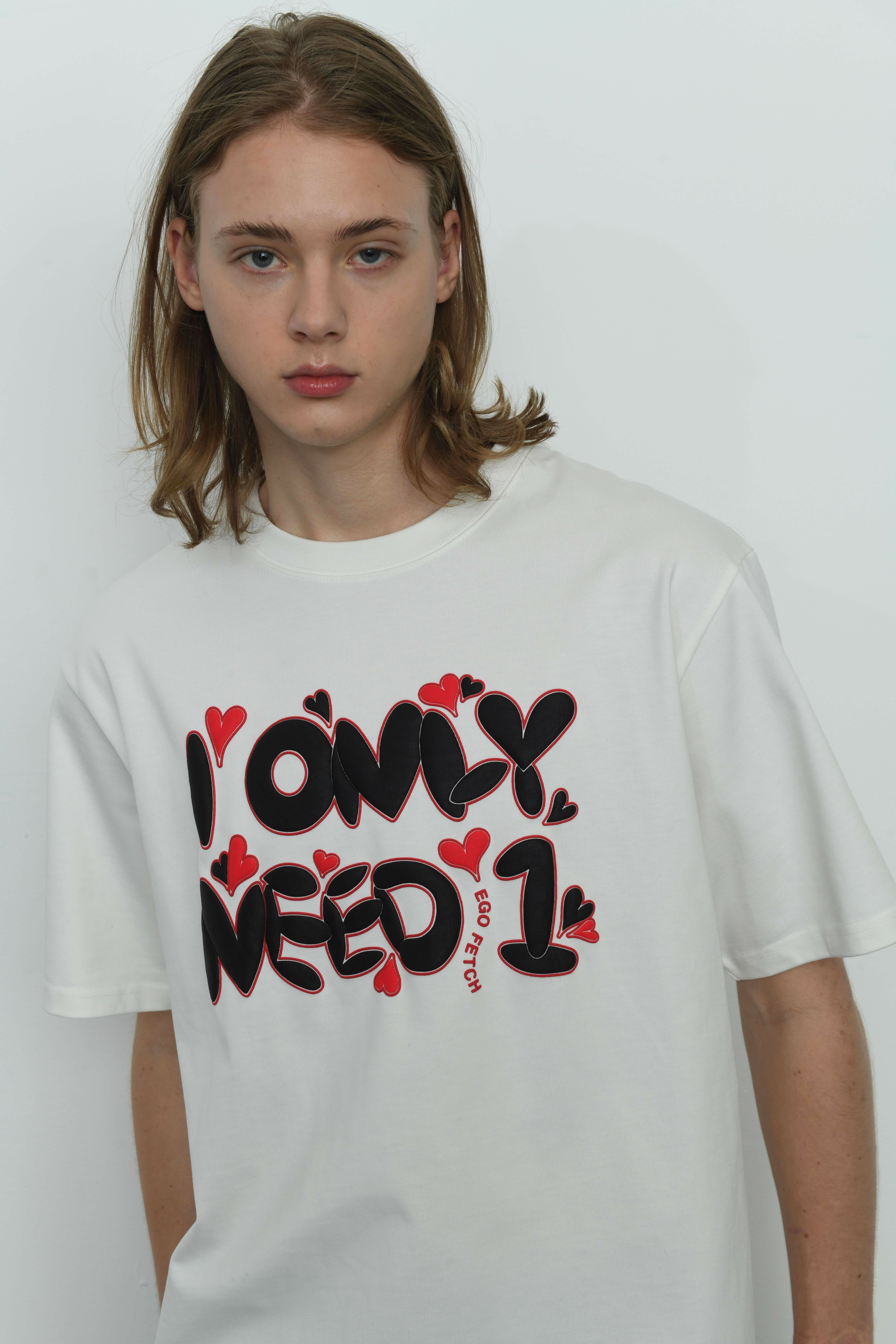 【Focus Store】現貨秒發 EGO FETCH I ONLY NEED 1 T-shirt 印花短T EGO24AWTTE092(WH)
