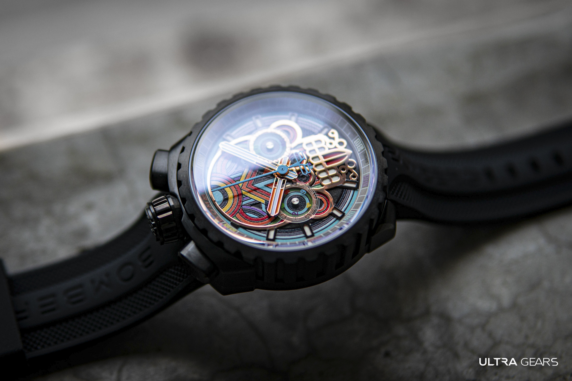 BOLT-68 系列 金色瑪雅骷髏計時碼錶_BS45CHPBA.MAYA-3.3