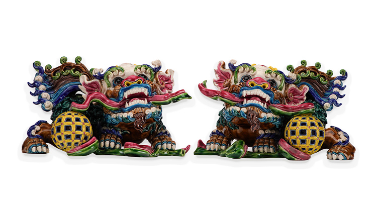 鹿港窯禮品館│台灣國寶交趾陶 鎮樑獅:守護家園的交趾陶藝術品