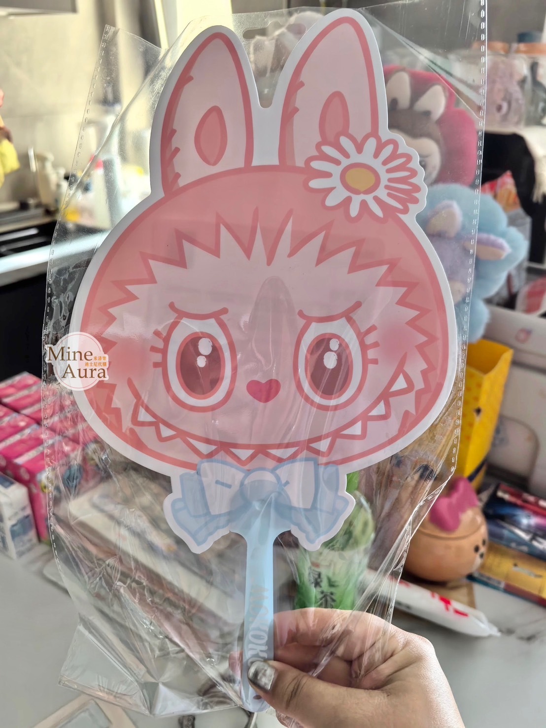 POP MART 泡泡瑪特 MOKOKO甜心系列 大頭造型 手持扇 扇子 -泡泡瑪特城市樂園