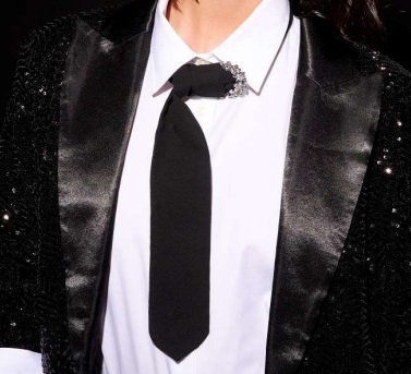 1CI0930-032 (Defect) CATHERINE OSTI Tie "Alizee" Black (A-EU-E)