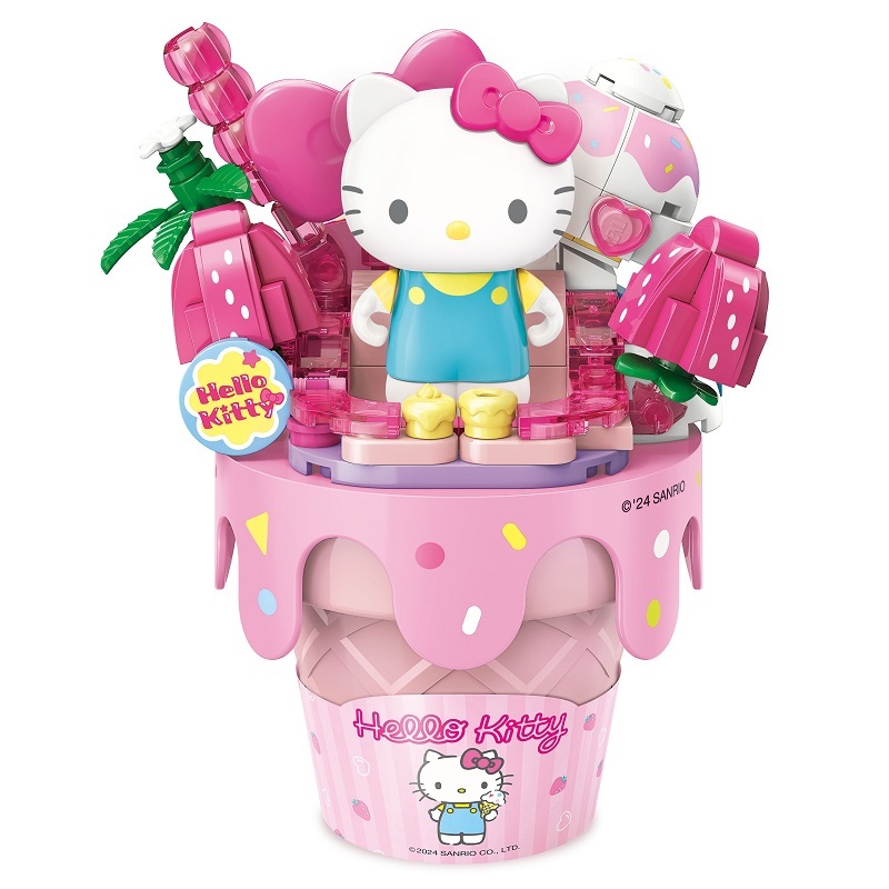 《 Qman 啟蒙積木 》 Keepplay積木 三麗鷗 甜筒系列 Hello Kitty