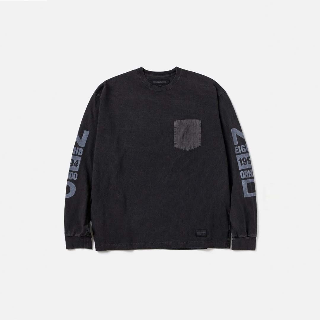 2024AW NEIGHBORHOOD PIGMENT DYED CREWNECK LS 水洗 長T 現貨 242UNNH-CSM03