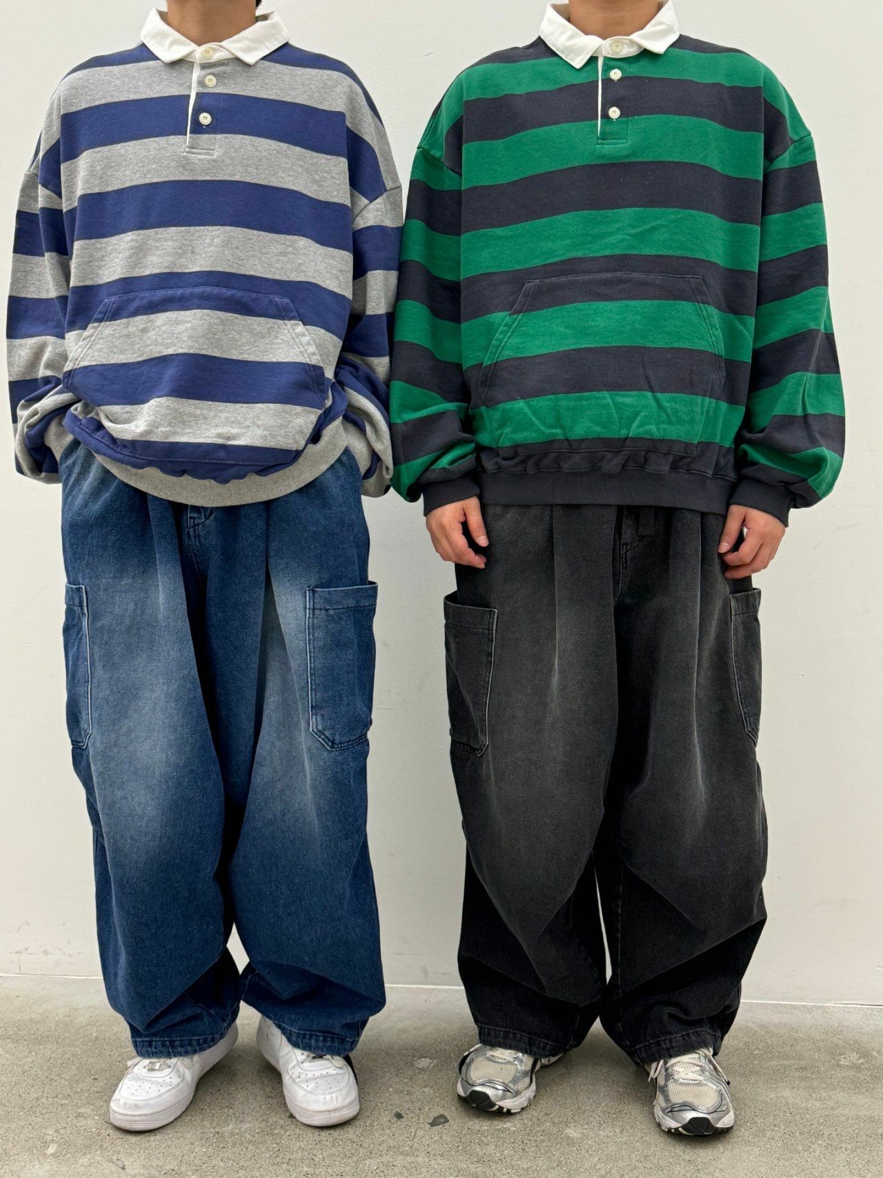 橫間長袖Polo衛衣 FARMERS-039T