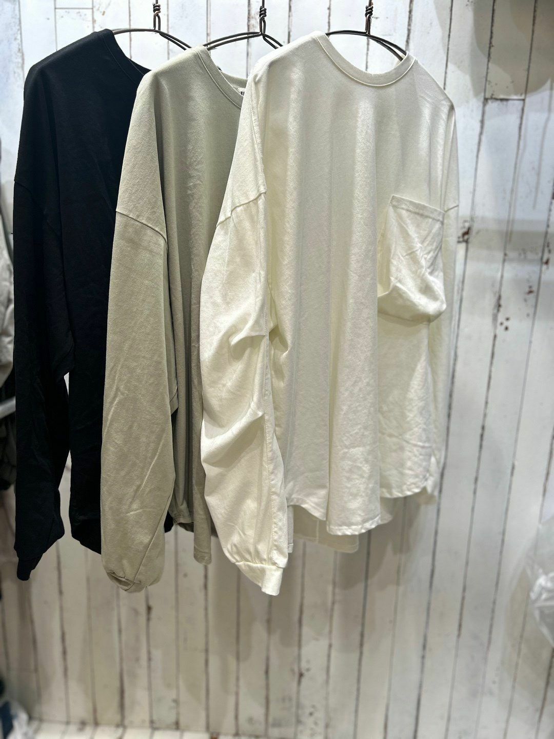 淨色袋口長袖衫 FARMERS-043T