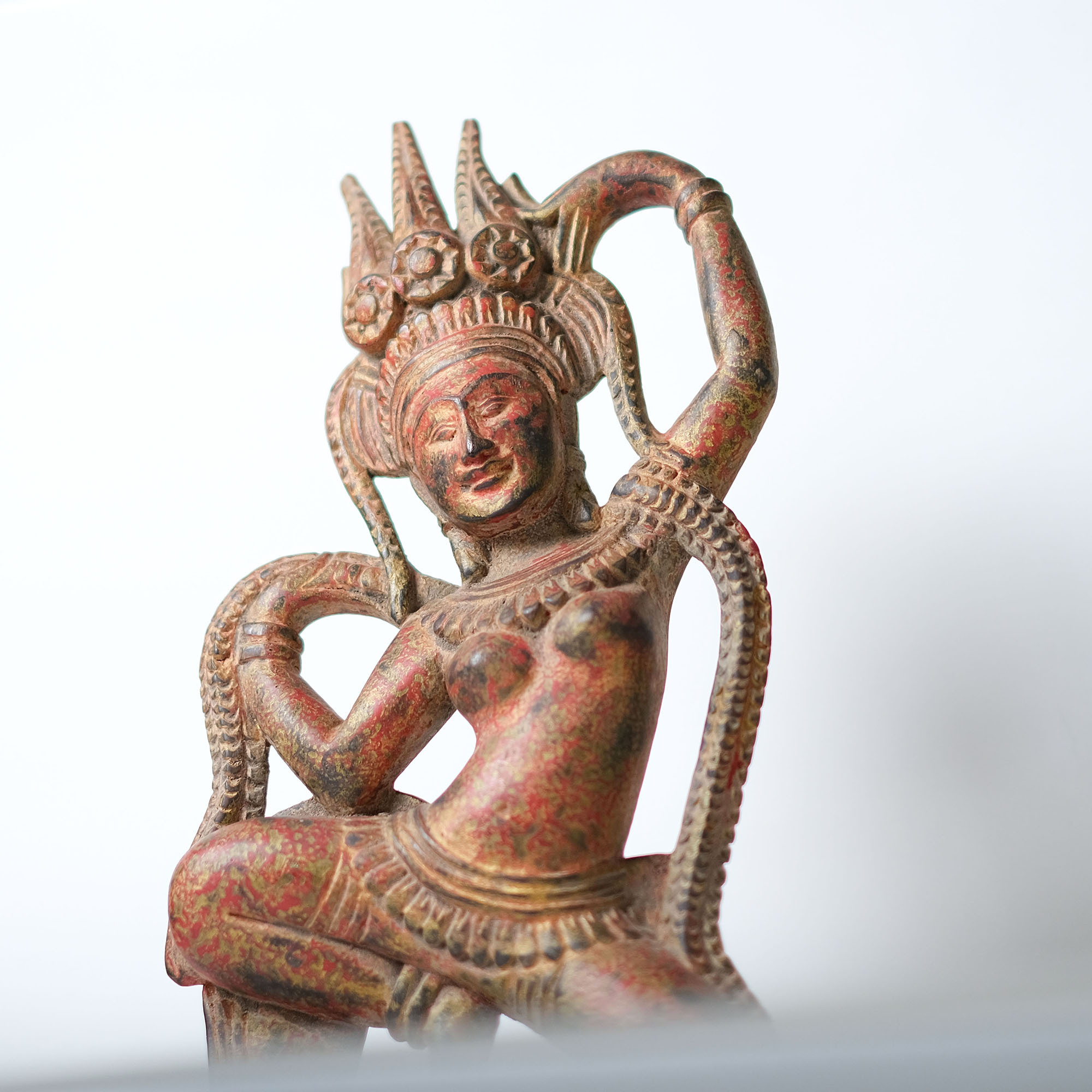 木雕｜Aspara飛天仙女｜ 柬埔寨