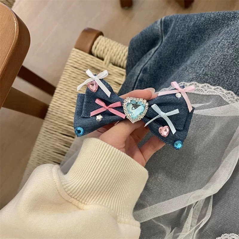 [3 FOR RM10] Y2K Jeans & Creamy Ribbon Hair Clip