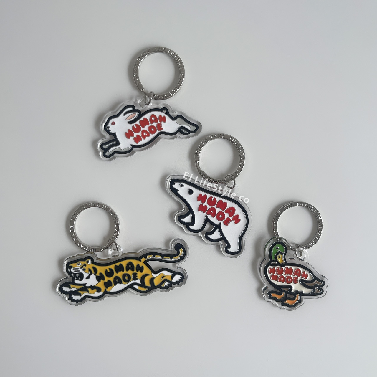 HUMAN MADE ANIMAL KEYCHAIN 壓克力 鑰匙圈 吊飾 北極熊 老虎 兔子 鴨子 / 現貨