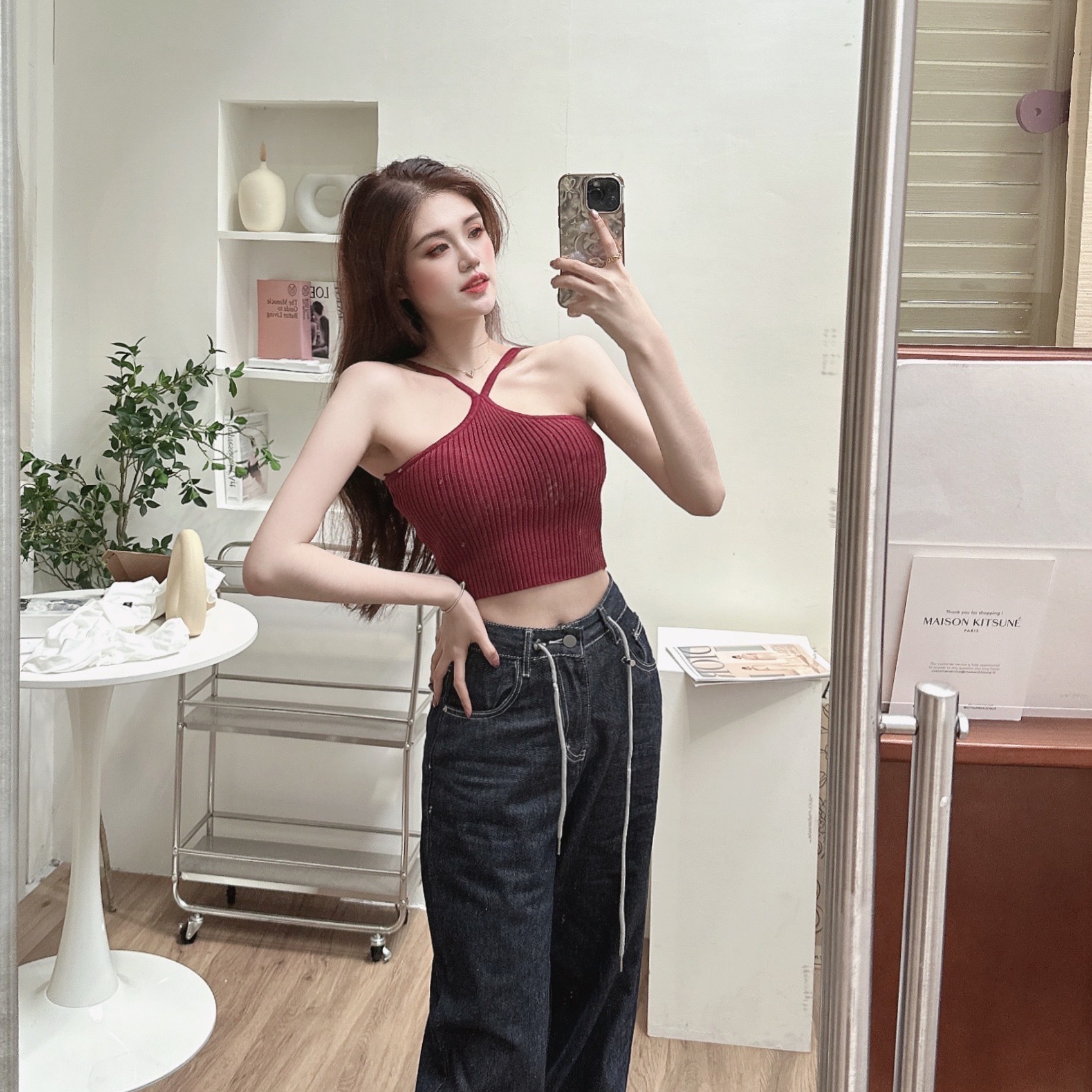 性感挖肩針織BRATOP/三色