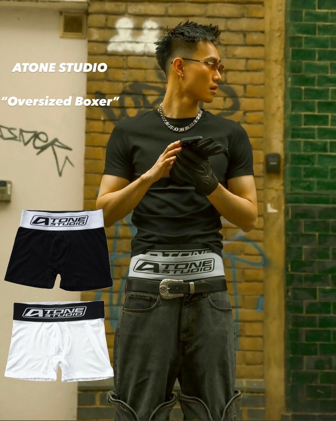 ATONE STUDIO 大織帶Logo四角褲 內褲 “Oversized Boxer”