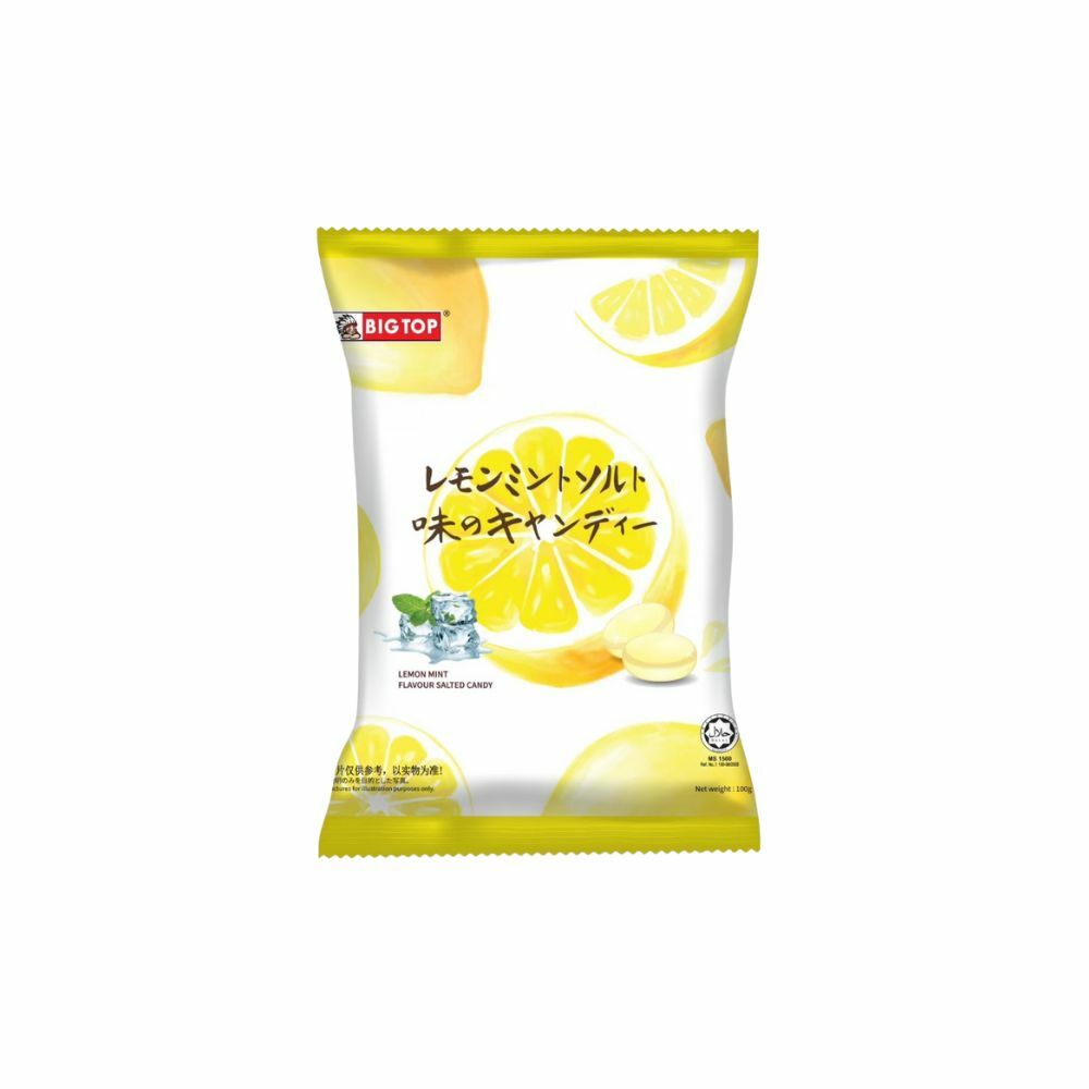 馬來西亞BIG TOP水蜜桃/檸檬 薄荷鹽糖100g