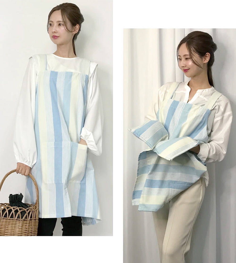 《REP》H型雙肩背帶圍裙附隔熱手套