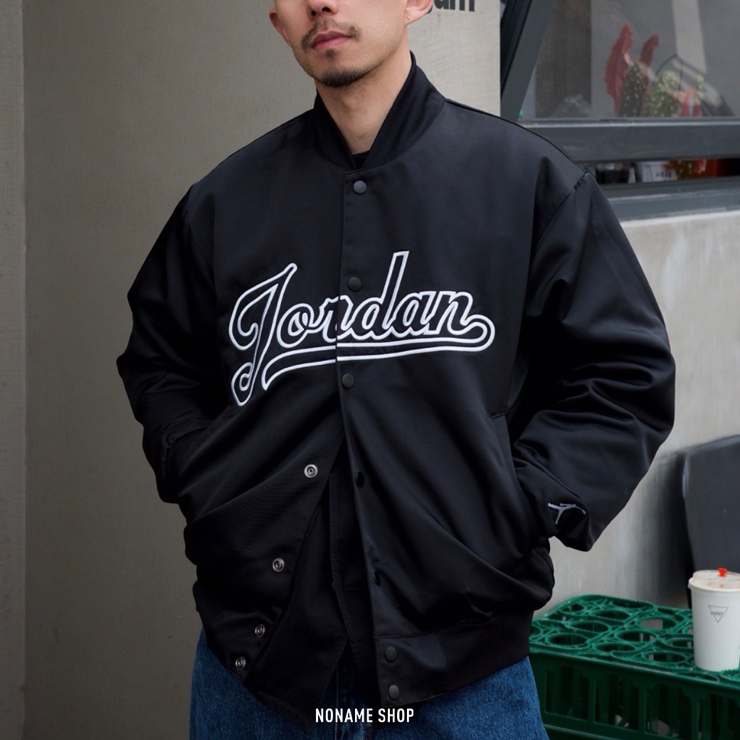 NIKE JORDAN 刺繡 LOGO 排扣 棒球外套 (男款)