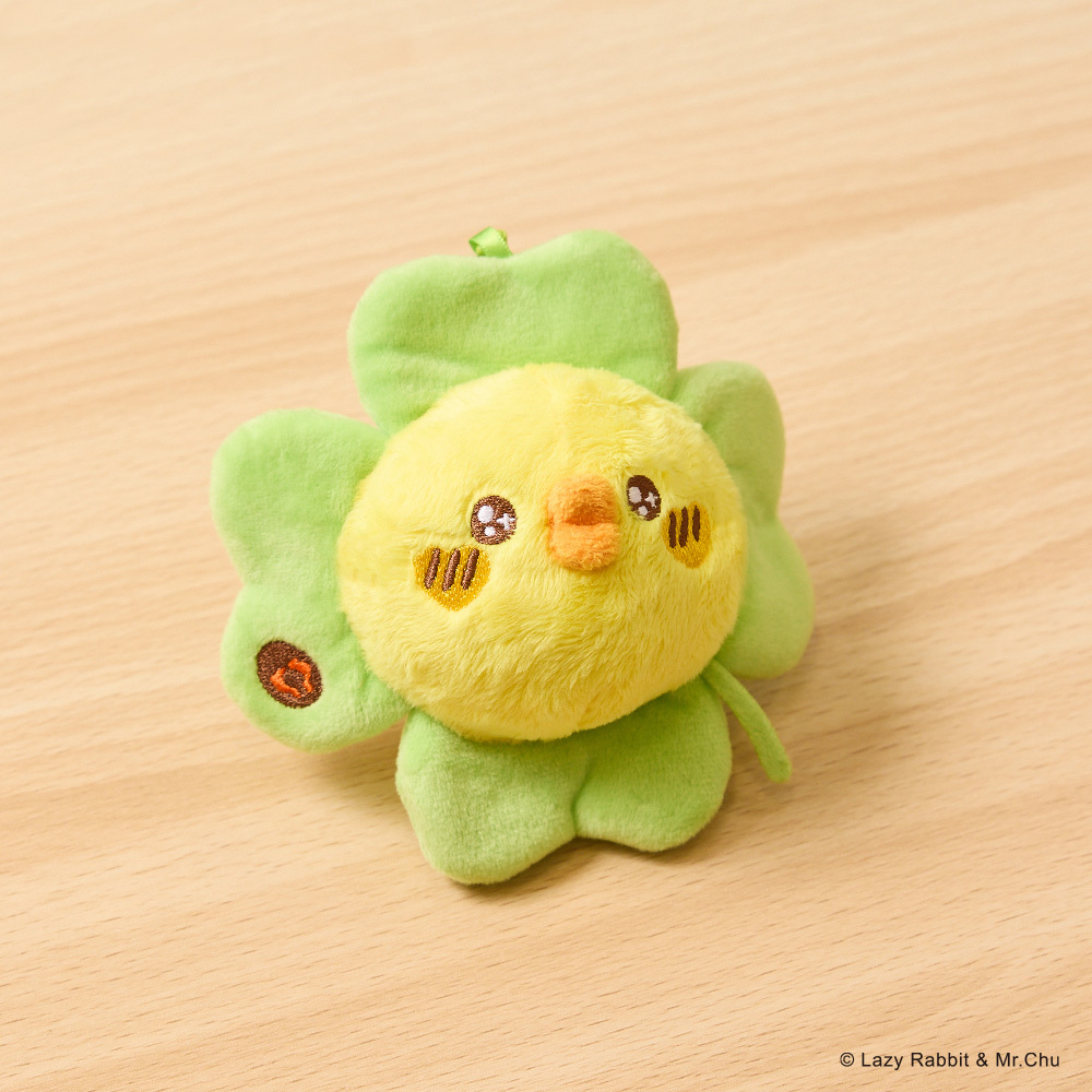懶散兔與啾先生花朵絨毛吊飾 [共2款可選擇]