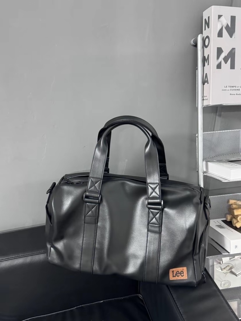 LEE 防潑水 乾濕分離 大容量 皮質行李袋 健身包 LE230033M