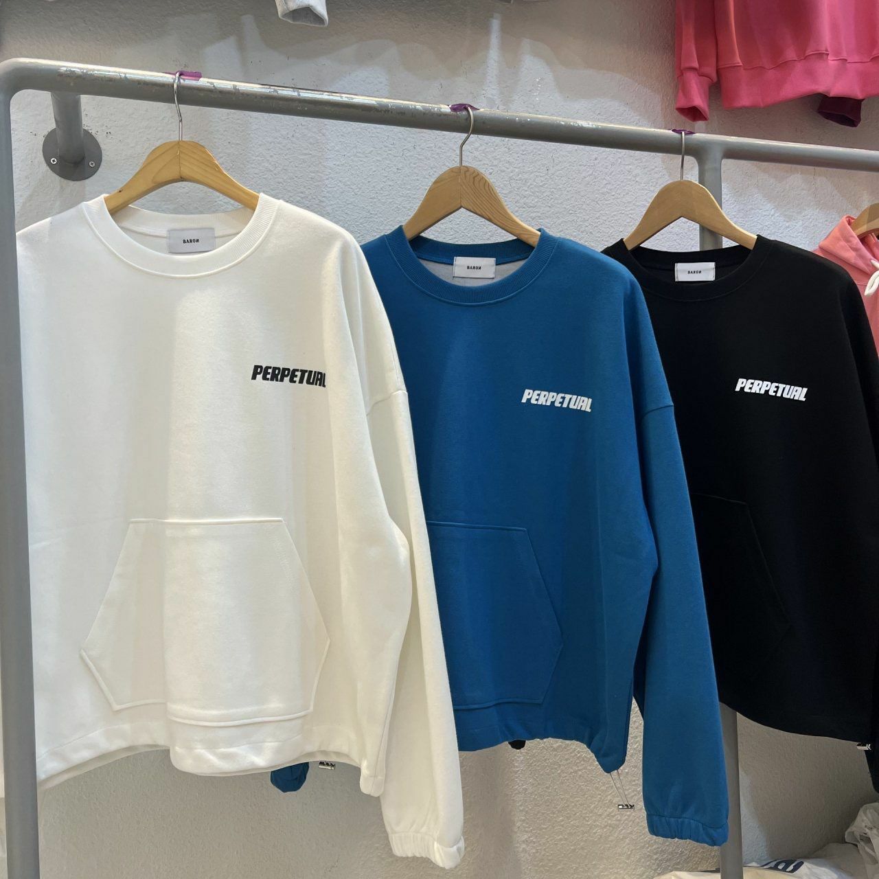 英文字圖案可束腳衛衣 BARON-116T