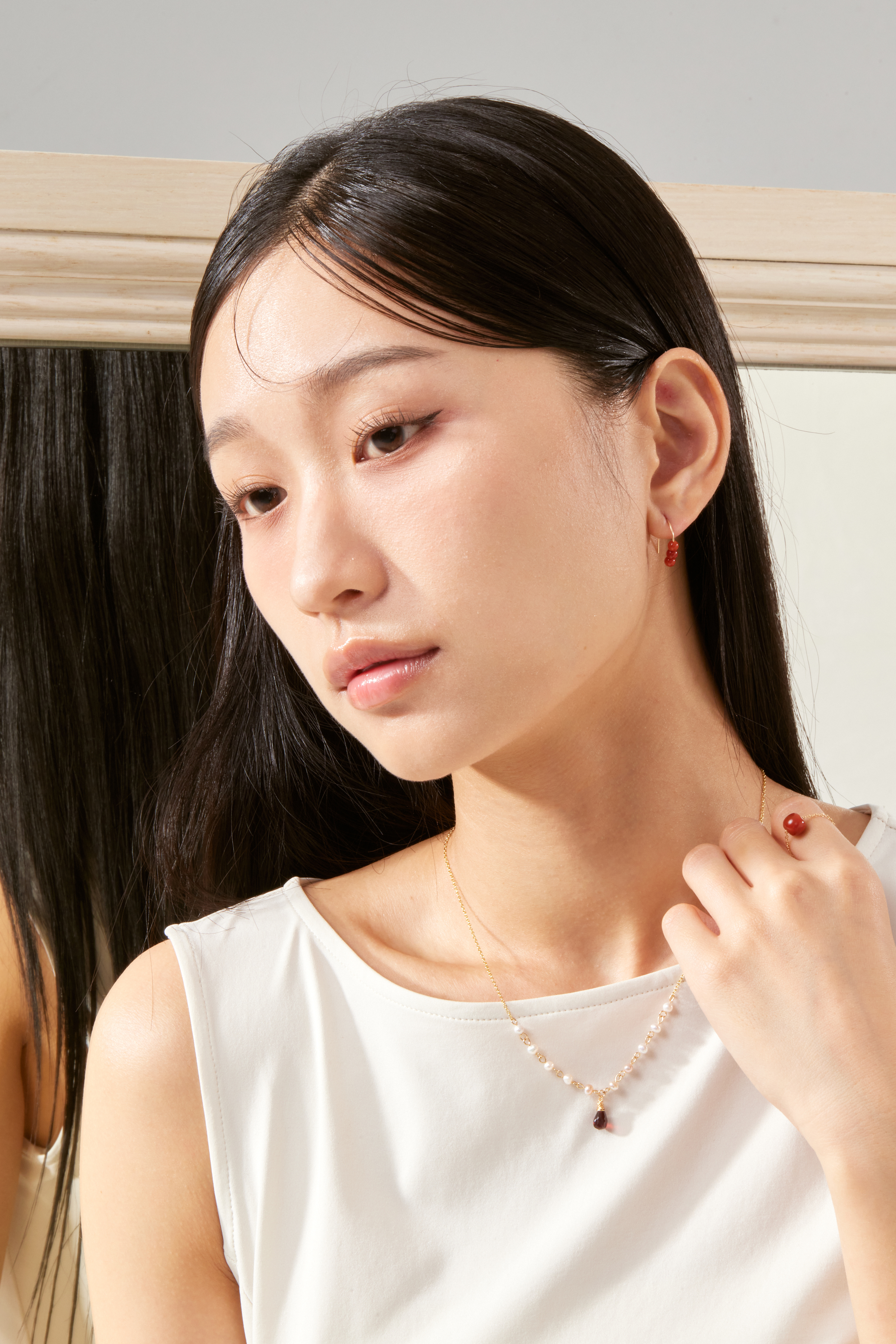 N501 | 純銀珍珠鋯石項鍊