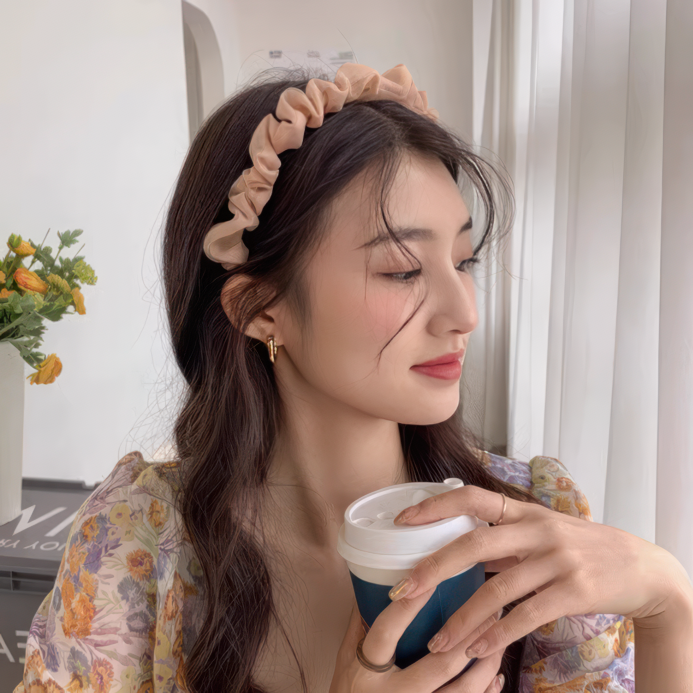 [2 FOR RM10] Cute Chiffon Lace Ruffled Headband