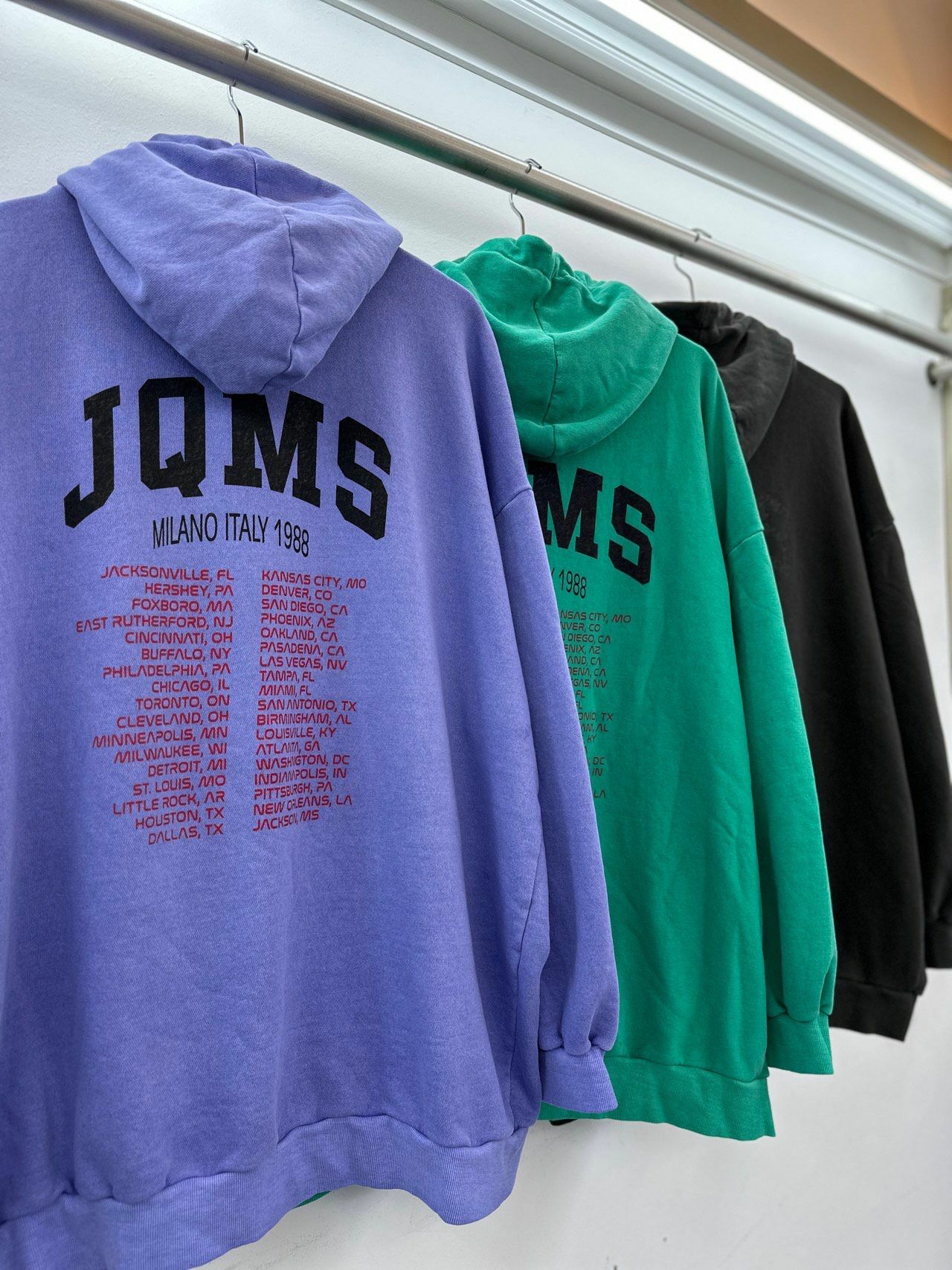 OverSize洗水英文字連帽衛衣 T5588