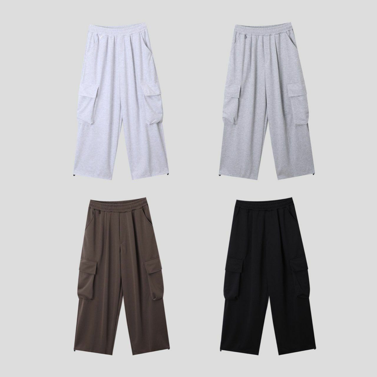 淨色可束腳棉質鬆身褲 P2988