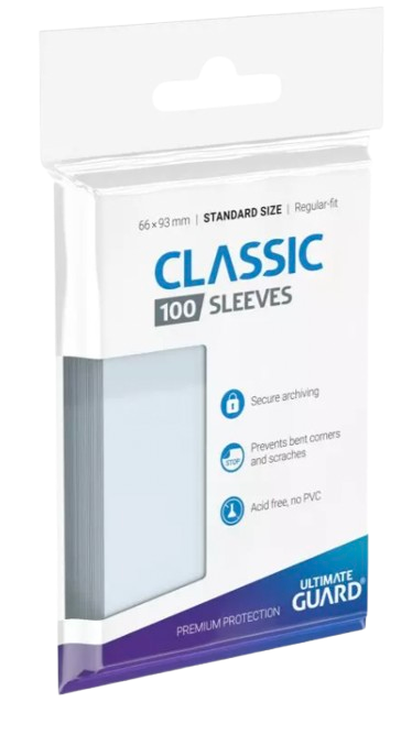 Ultimate Guard：UGD010001-經典軟卡牌保護套(標準尺寸)-較身透明