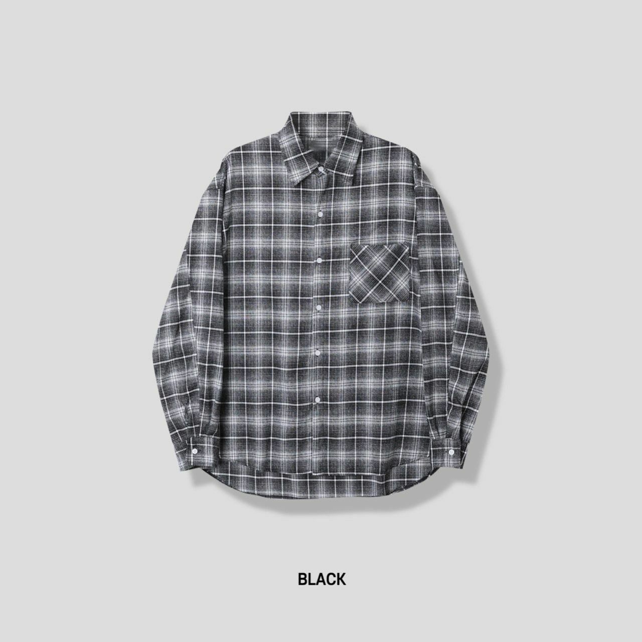 格仔長袖恤衫 S2286