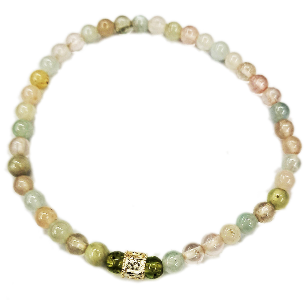 六字真言{純銀}&摩根石手珠4.4mm【十方】152883