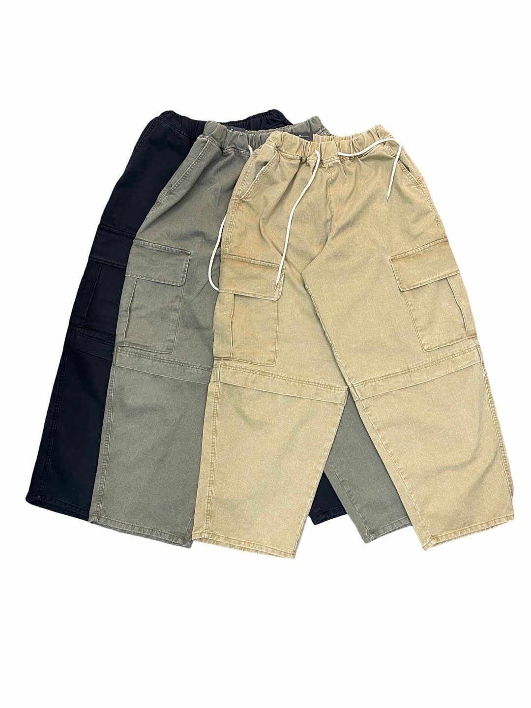 淨色工裝鬆身褲 P2986