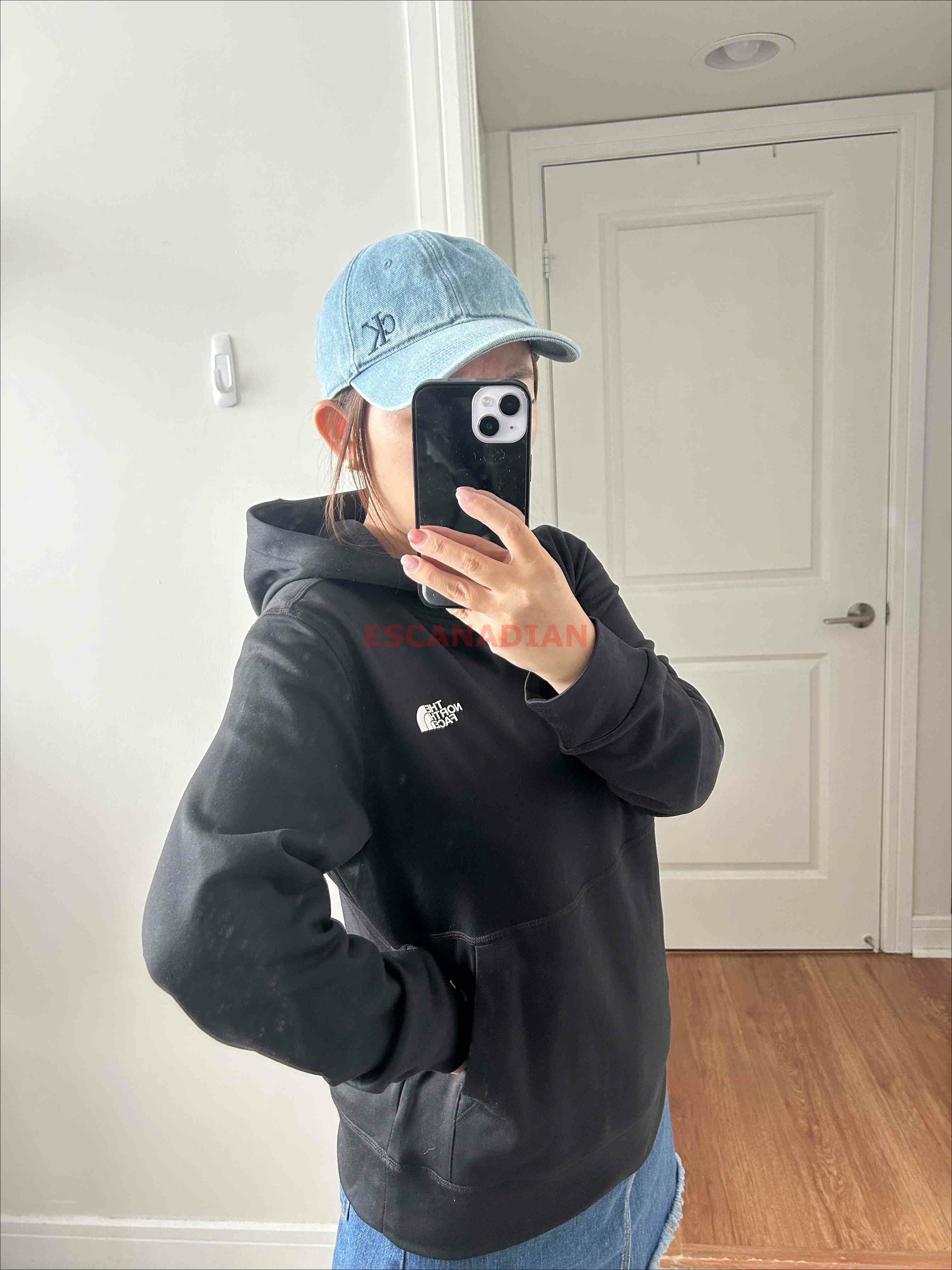 THE NORTH FACE 女大人 小標 運動材質 刷毛 帽TEE