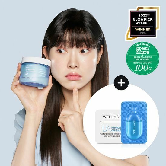 《Olive Young連線》WELLAGE Real Hyaluronic Blue Toner Pad Special Set (70 Sheets + One Day Kit 1ea)