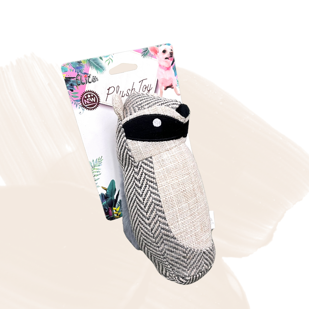 棉麻沅熊發聲狗狗玩具