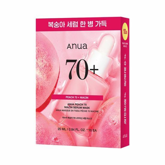 《現貨》Anua Peach 70 Niacin Serum mask sheets 10pcs