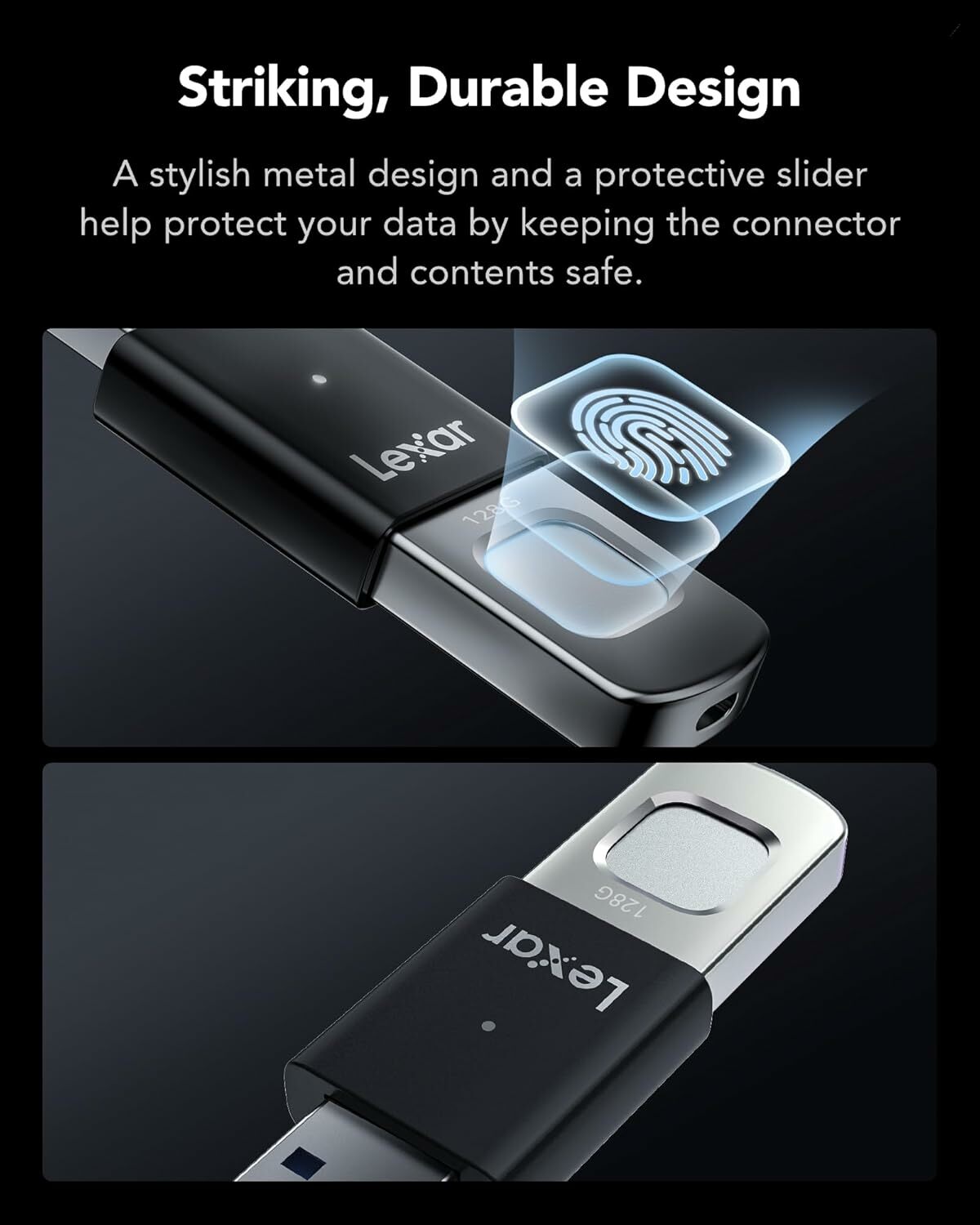 Lexar JumpDrive Fingerprint F35 PRO USB 3.2 Gen 1 指紋加密隨身碟